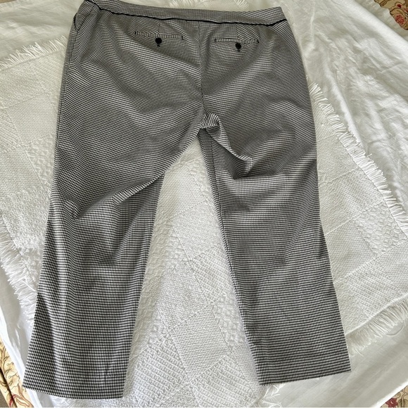 Talbots Heritage Ankle Pants Black and White Houndstooth Check size 18 W Petite - Picture 9 of 16